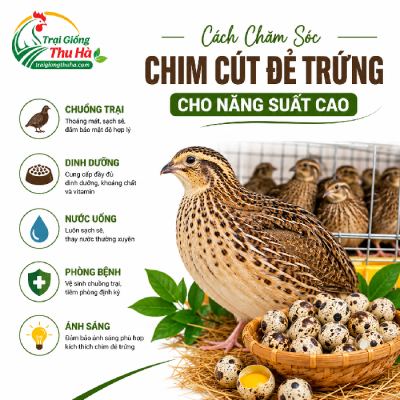 Cách Chăm Sóc Chim Cút Đẻ Trứng Cho Năng Suất Cao